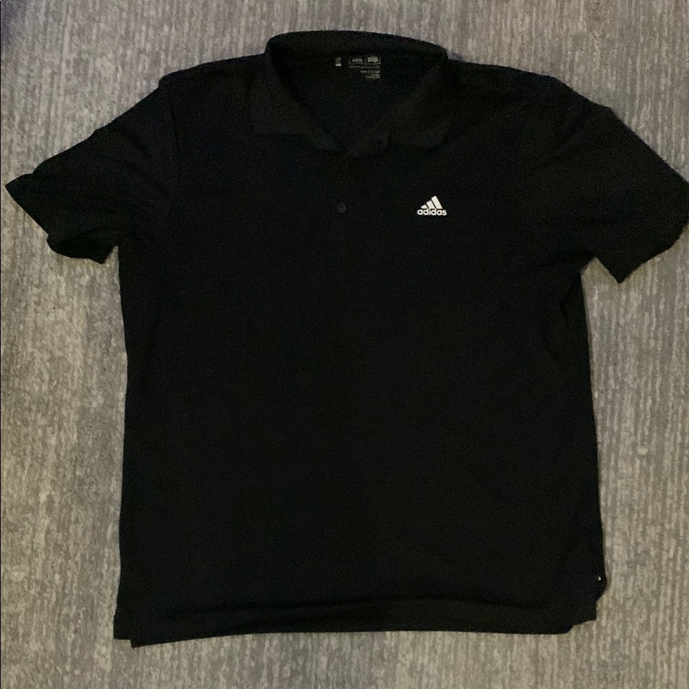 Adidas Men's Black Polo Shirt